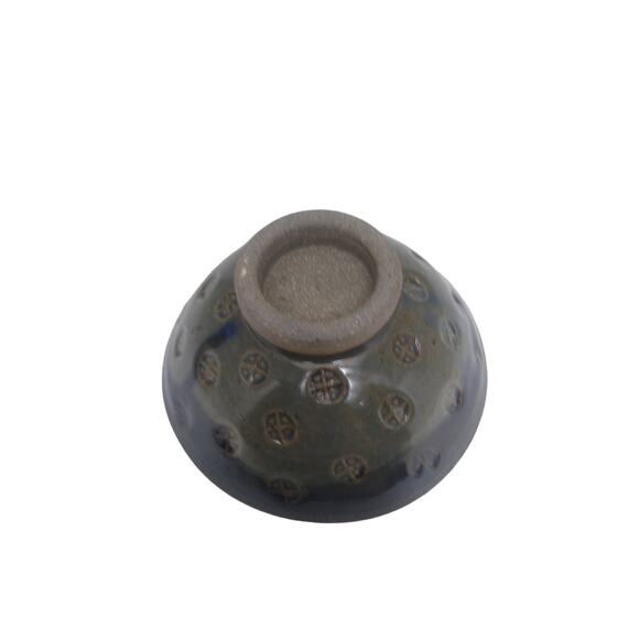 GD Brown And Blue Glazed Studio Art Pottery Bowl - Picture 5 of 5